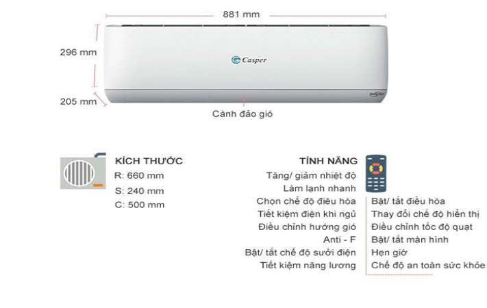 Tính năng của máy lạnh Casper